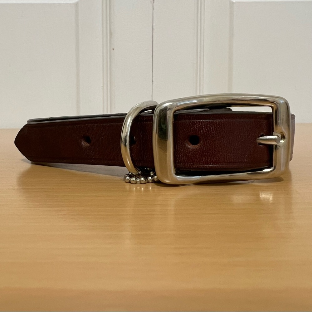 Circle T 20” Brown Leather Dog Collar